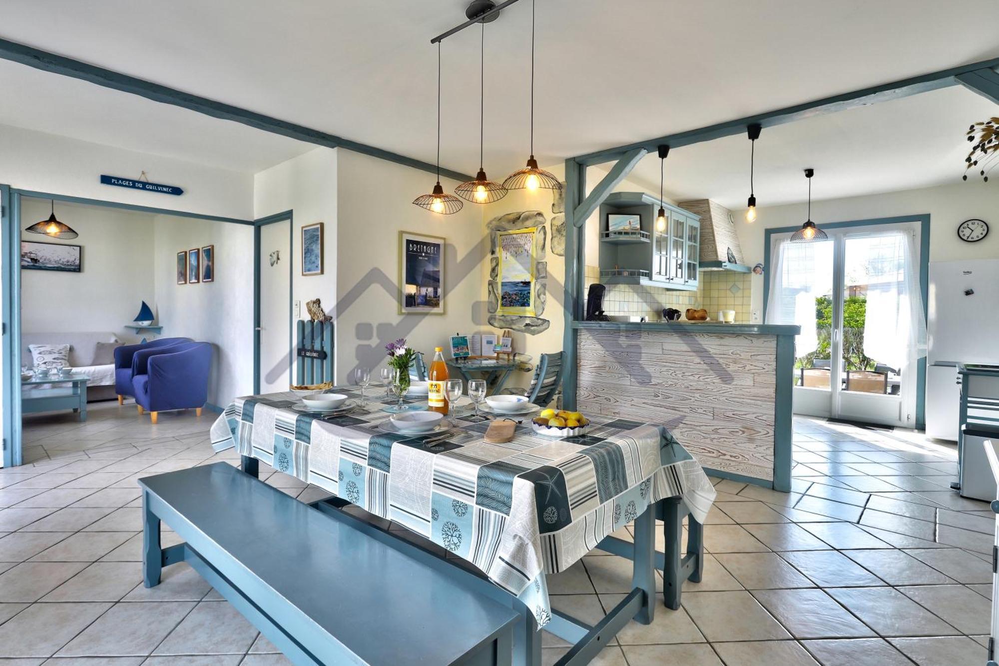 Localise - M3B - Souvenir Du Guil - Maison De Plain-Pied Avec Jardin Clos Au Guilvinec - Tout A Pied, Plages, Port, Centre, Commerces, Marche - Wif Inclus - Linge De Lit Inclus - Animaux Bienvenus エクステリア 写真